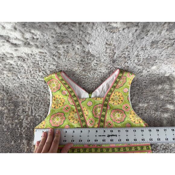 KC Parker Girls Sz 14 Floral Print Spring Shift Dress Sleeveless Easter Summer - Picture 5 of 11